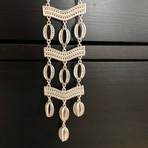 Stella & Dot silver long necklace
